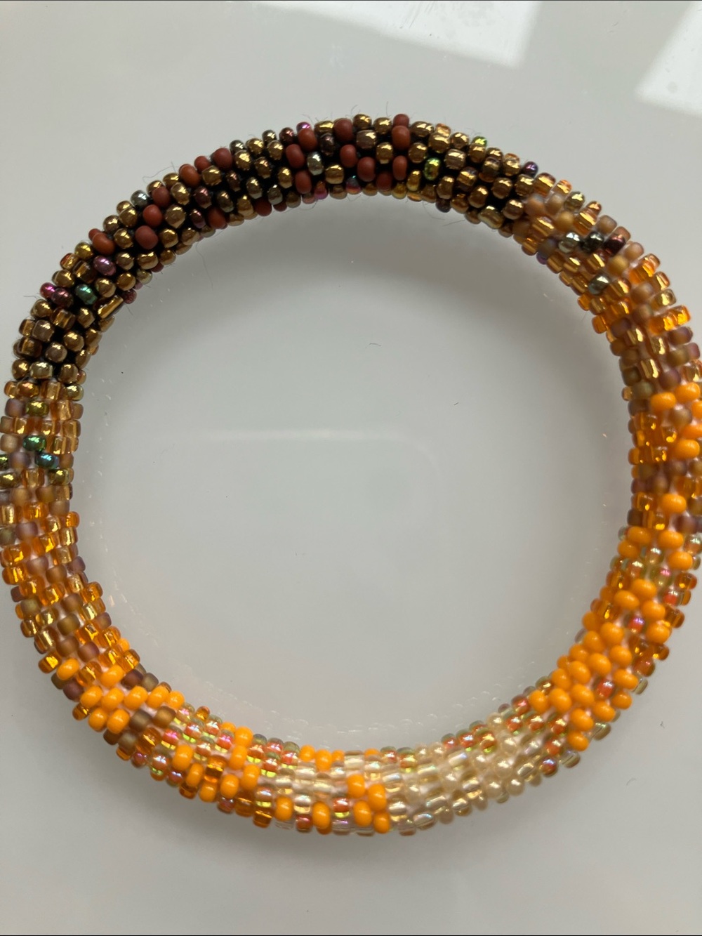 Seed Bead Fall Ombre Bracelet